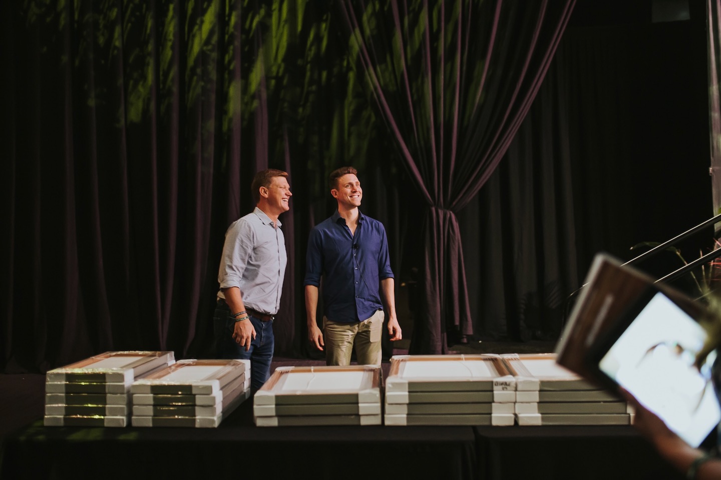 Joe and Steve Olejnik at a product launch event