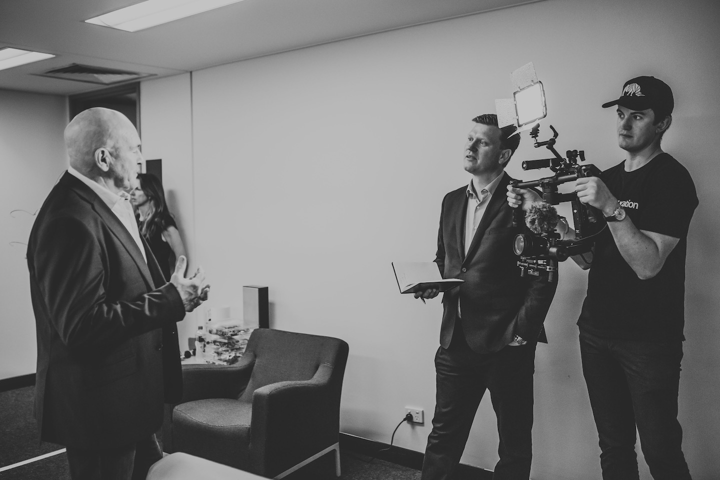 Joe Olejnik during an interview session